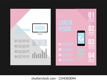 Vector brochure template design for company