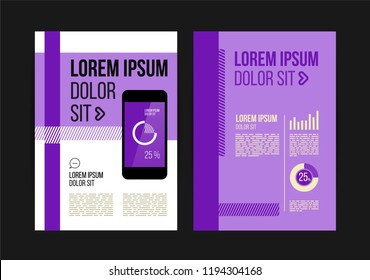 Vector brochure template design for company