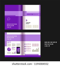 Vector brochure template design for company