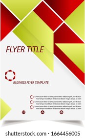 Vector brochure template design with cubes and arrows elements.