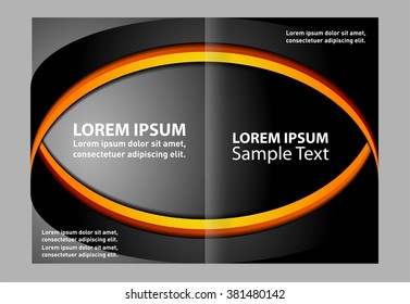 Vector brochure template design with elements 