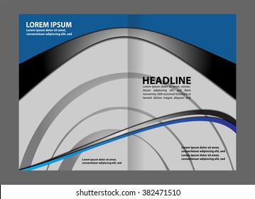 Vector brochure template design with elements
