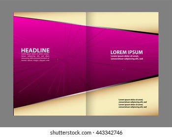 Vector brochure template design with elements

