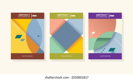 Vector  brochure template design with geometric simple shapes.