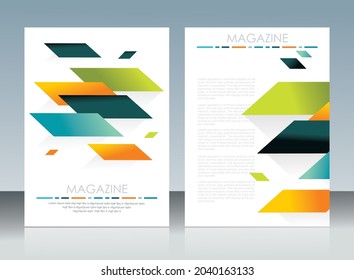 Vector brochure template design with geometric  elements. 