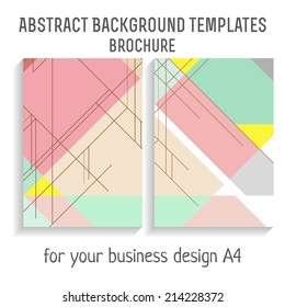 Vector  brochure template design with line elements. A4 poster