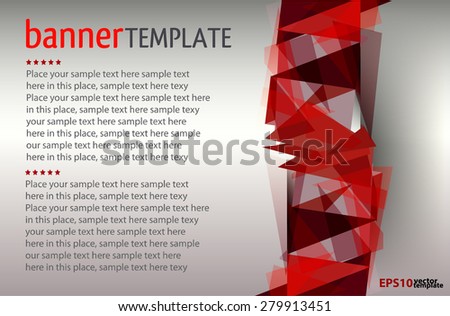 vector brochure template design triangle elements stock vector