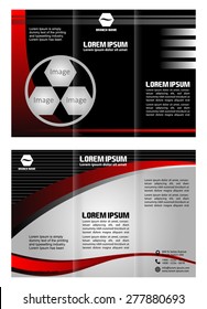 Vector  brochure template design tri-fold
