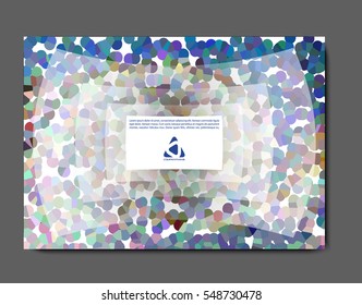 Vector brochure template, flyer, cover magazine in A4 size. Structure molecule. Abstract background. Medicine, science and technology. Vector illustration.