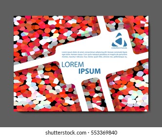 Vector brochure template, flyer, cover magazine in A4 size. Abstract background. Medicine, science and technology. Vector illustration.