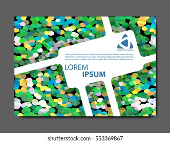 Vector brochure template, flyer, cover magazine in A4 size. Abstract background. Medicine, science and technology. Vector illustration.