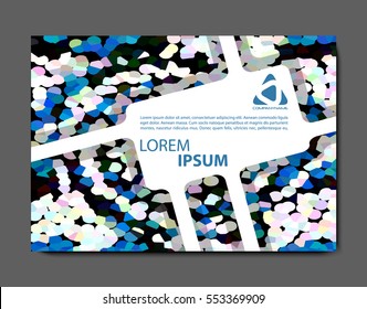Vector brochure template, flyer, cover magazine in A4 size. Abstract background. Medicine, science and technology. Vector illustration.