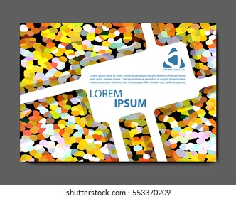 Vector brochure template, flyer, cover magazine in A4 size. Abstract background. Medicine, science and technology. Vector illustration.