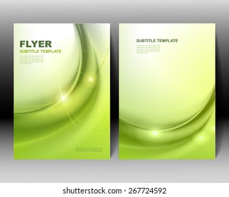 Vector brochure template green design