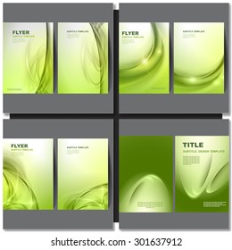 Vector brochure template green design