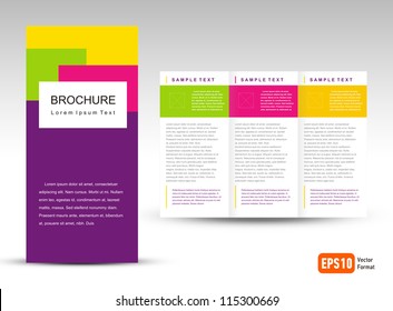 Vector Brochure Tri-fold Layout Design Template