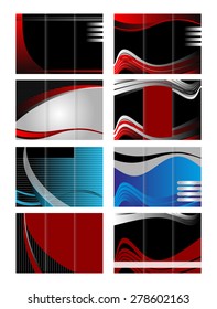 Vector brochure tri-fold layout design template background
