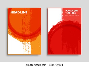 Vector brochure,poster or flyer design in grunge style.Abstract modern background.