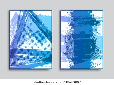 Vector brochure,poster or flyer design in grunge style.Abstract modern background.