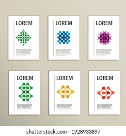 Vector Brochures With Abstract Figures. Design Pattern