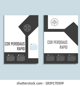 Plantilla de folletos vectores para presentaciones, portadas, libros y documentos de negocios