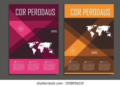 Vector brochures template for presentations, covers, books and business documents. Beautiful geometric design