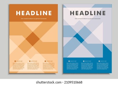 Vector brochures template for presentations, covers, books and business documents. Beautiful geometric design