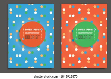 Folletos vectoriales estilo de puntos vintage