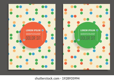 Vector brochures vintage dots style