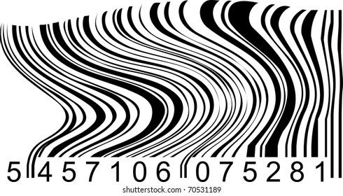 Vector broken bar code