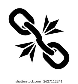 Ícone de Cadeia Quebrada por Vetor para Freedom One