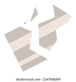 vector broken glass, flat art, recyclables
