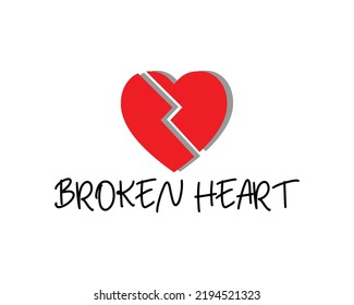 Vector Broken Heart with heart