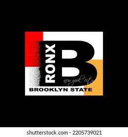 vector bronx text lettering stylish images design