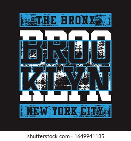 vector bronx Typography, For T-shirt Printing, Vector Illustration 