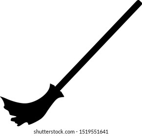 Vector broom flat icon. Vector pictogram style is a flat symbol broom icon on a white background.