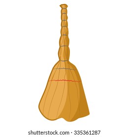 vector broom on a white background