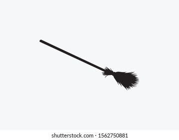 vector of broom silhouette eps format