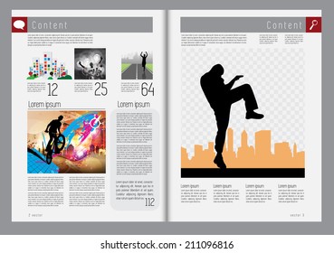 Vector broshure pages. Template. 