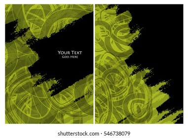 Vector brouchures bright grungy templates set. Elements for design. Magazine, annual reports vector templates. Eps10