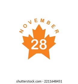 vector brown autumn november date