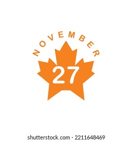 vector brown autumn november date