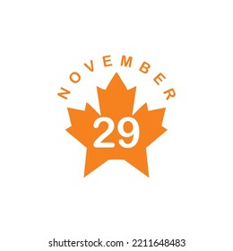 vector brown autumn november date