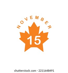 vector brown autumn november date