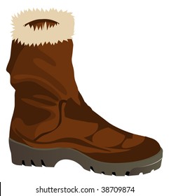 vector brown boots