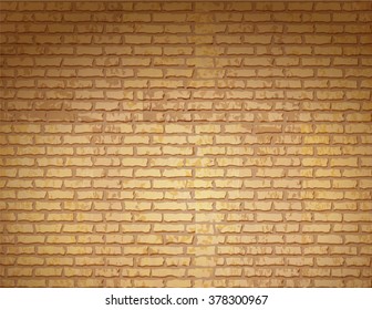 Vector brown brick old wall