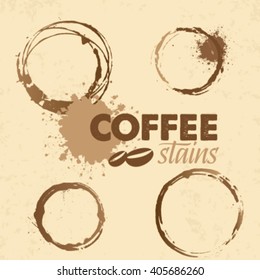 Vector Brown Coffee stains