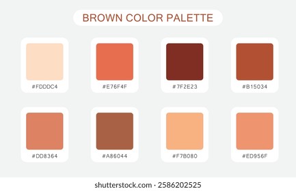 Vector Brown Color Palette Collection