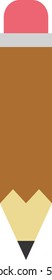 Vector of brown color pencil.