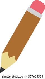 Vector of brown color pencil.